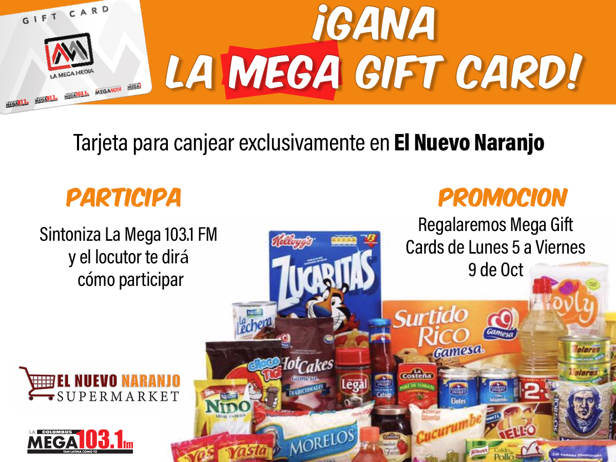 La Mega Gift Card: El Nuevo Naranjo Supermercado